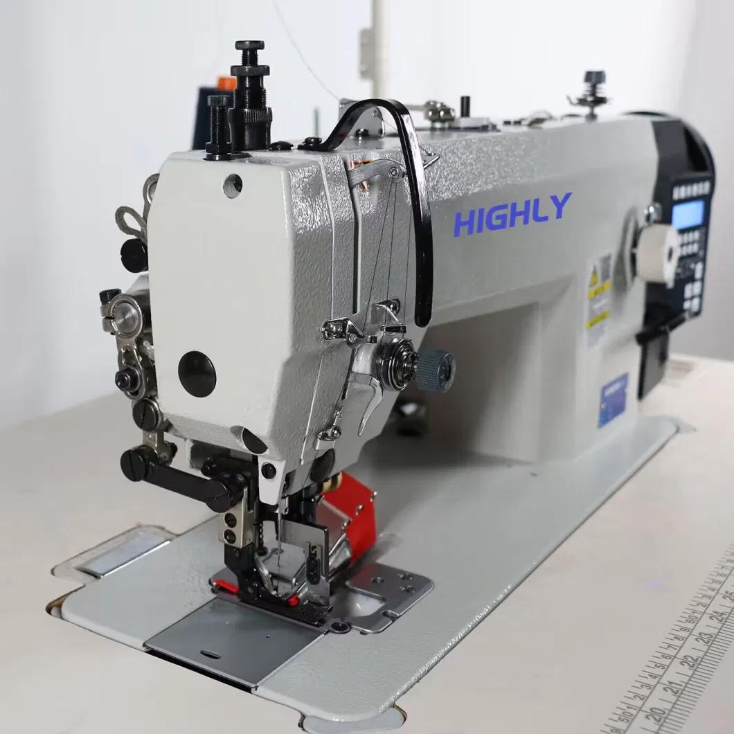 85cm Long Arm Computerized Top and Bottom Feed Heavy Duty Lockstitch Sewing Machine