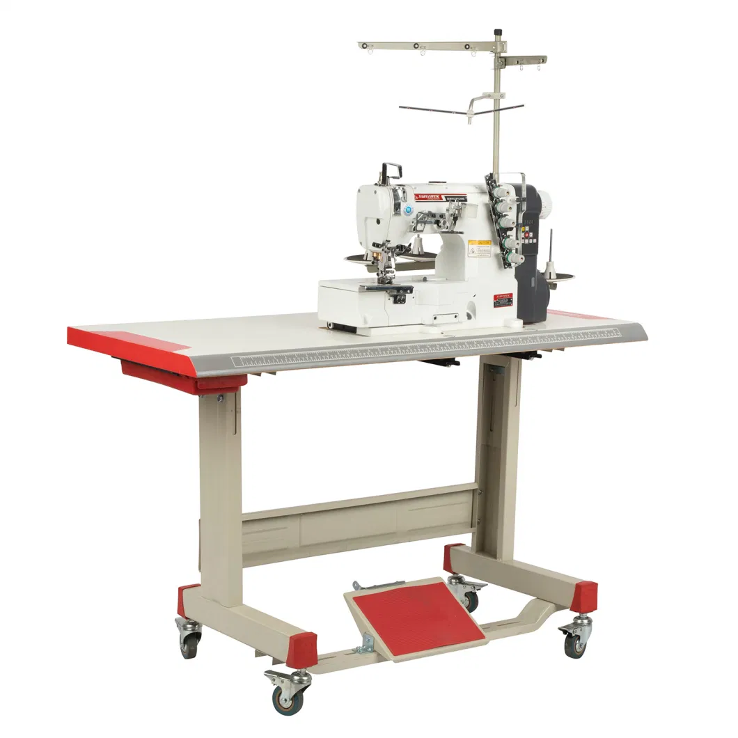 Sz-562e-01 Automatic Flat Bed Electric Cover Stitch Interlock Industrial Sewing Machine for Cloth