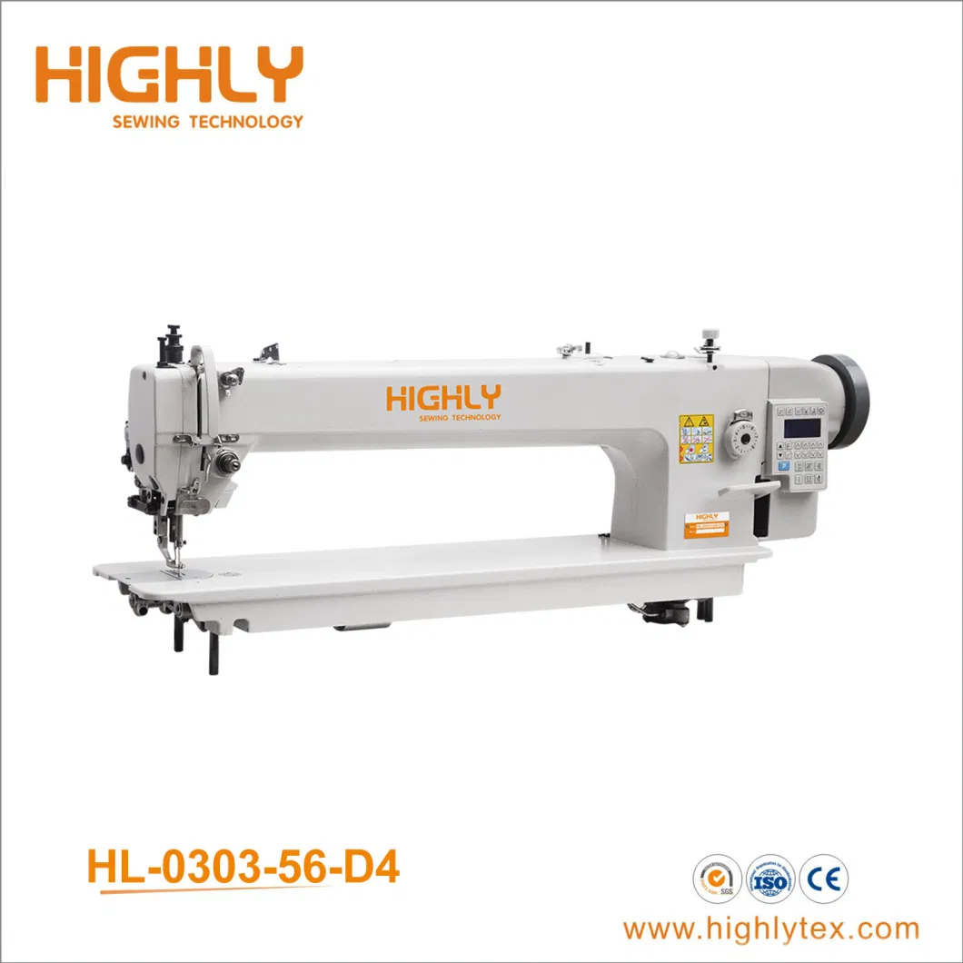 85cm Long Arm Computerized Top and Bottom Feed Heavy Duty Lockstitch Sewing Machine