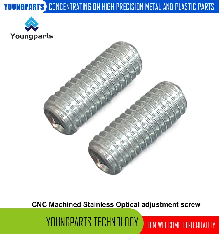 Youngparts Machined Stainless Steel High Precision Adjustment Screw for Optical Devices