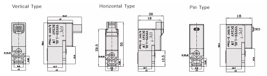 SMC DC12V Vsv 15mm Pilot Miniature Valve for Knitting Sock Machine Solenoid Valve