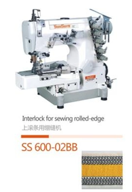 Cylinder Bed Direct Drive Interlock Sewing Machine with Right Cutter Ss-600-33AC/Ut