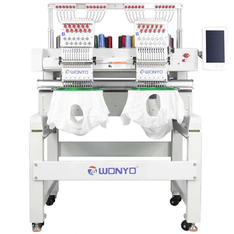 2 Head 9/12/15 Needle Multi Head Custom Embroidery Machine