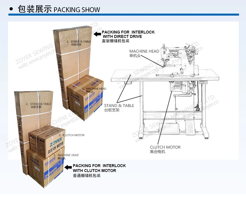 Zy 600-01da Zoyer Small Flat Bed Direct Drive Auto Trimmer Interlock Industrial Sewing Machine