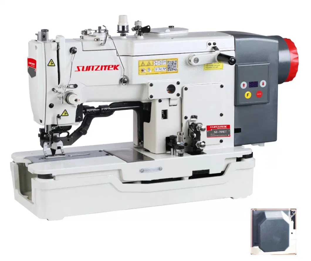 Sz-781et Direct Drive Button Hole Industrial Sewing Machine with Automatic Thread Trimmer and Foot Lifter