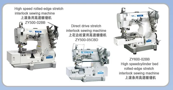 Zy 600-01da Zoyer Cylinder Bed Direct Drive Auto Trimmer Interlock Coverstitch Industrial Sewing Machine