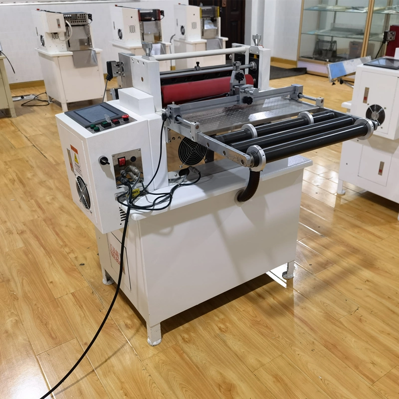 Automatic Detect Printing Mark Thread Knitted Hat Fabric Cutting Machine PVC Paper Roll to Sheet Cross Cutter Machine