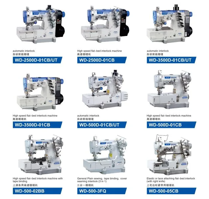Wd-3600-01CB/Ut, Stepper Motor Full Automatic Cylinder Bed Interlock Sewing Machines