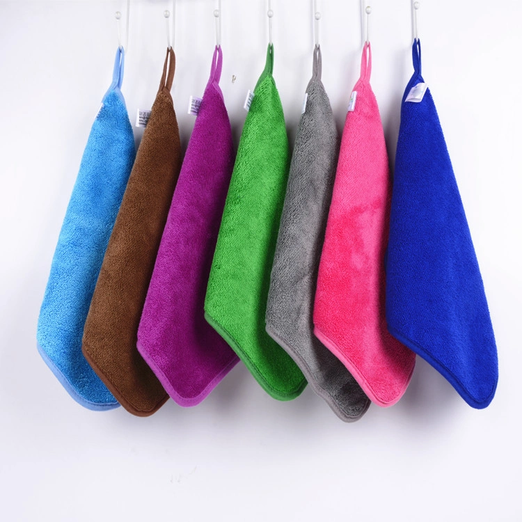 Plush Microfiber Cleaning Cloth Householddrying Towel 28cm*28cm