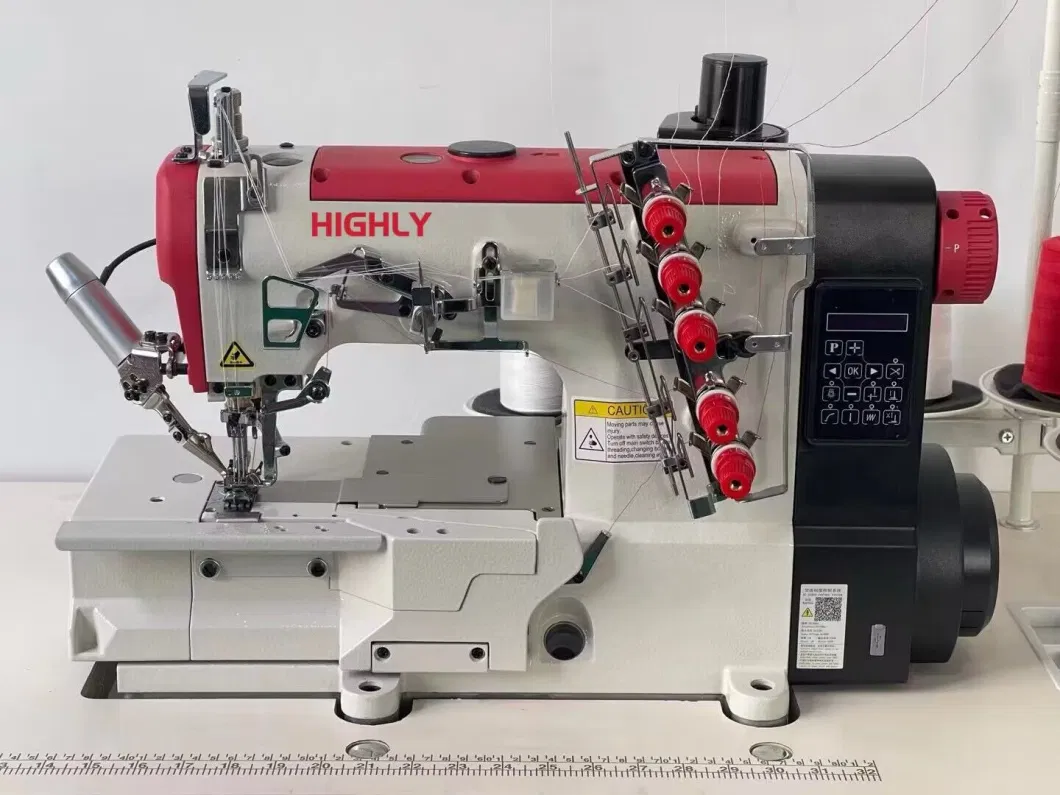 High Speed Flat Bed Interlock Stretch Sewing Machine with Auto Trimmer