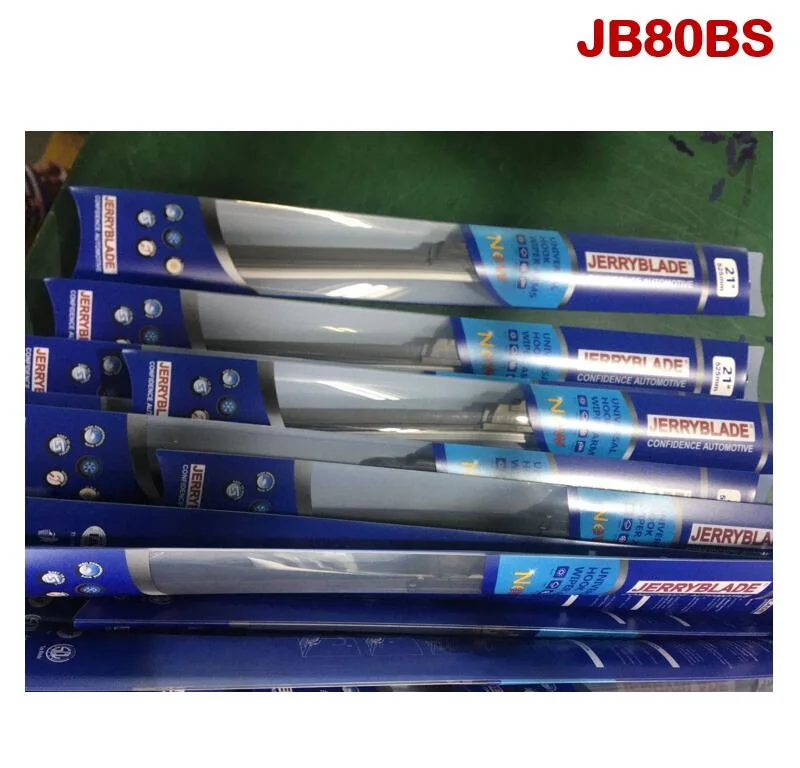 Jb80BS Universal Wiper Blade Hook Wiper Aerodynamic Centric Spoiler Premium Natural Rubber Top Seller Competitive Flat Wiper Cheap Frameless Wiper Beam Blade