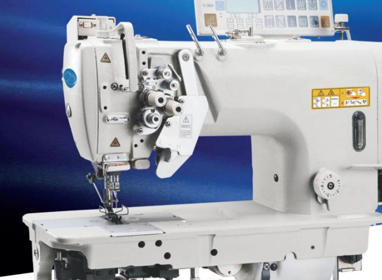 Garment Machinery Double Needle Lockstitch Industrial Sewing Machine with Auto Thread Trimmer