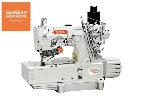 Sunsure High Speed Directly Drive Embroidery Flat-Bed Interlock Sewing Machine with Auto Trimmer