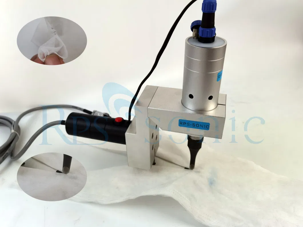 Installed 40kHz 300W Ultrasonic Fabric Cutting Device Nonwoven Cutting Machine