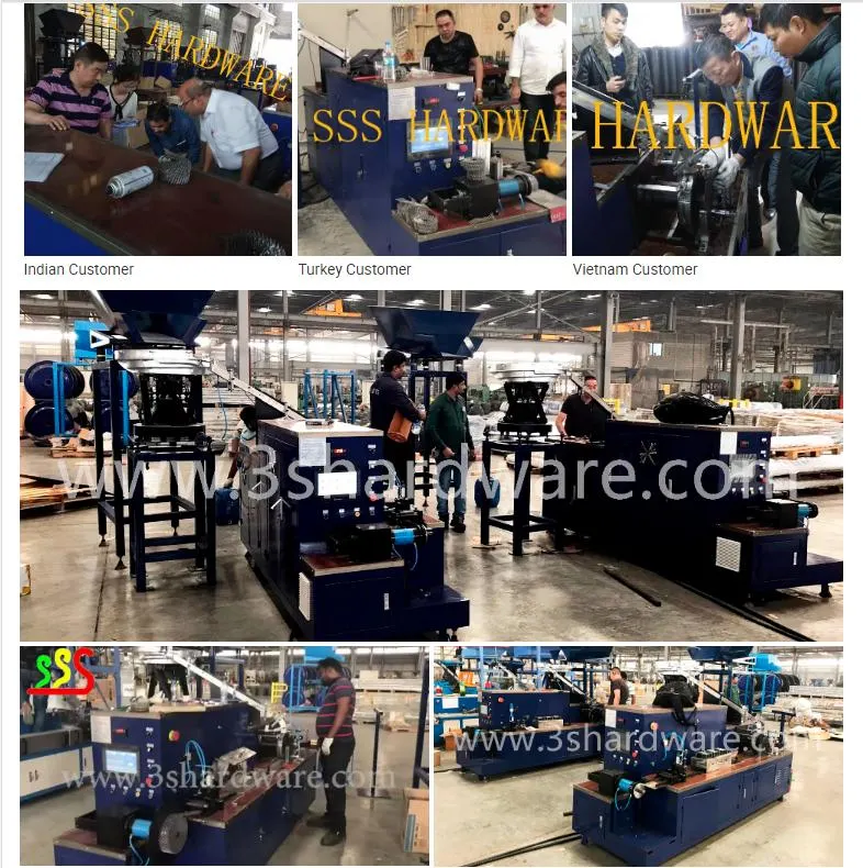 Coil Nail Making Machine with Automatic Rubber Putting Device