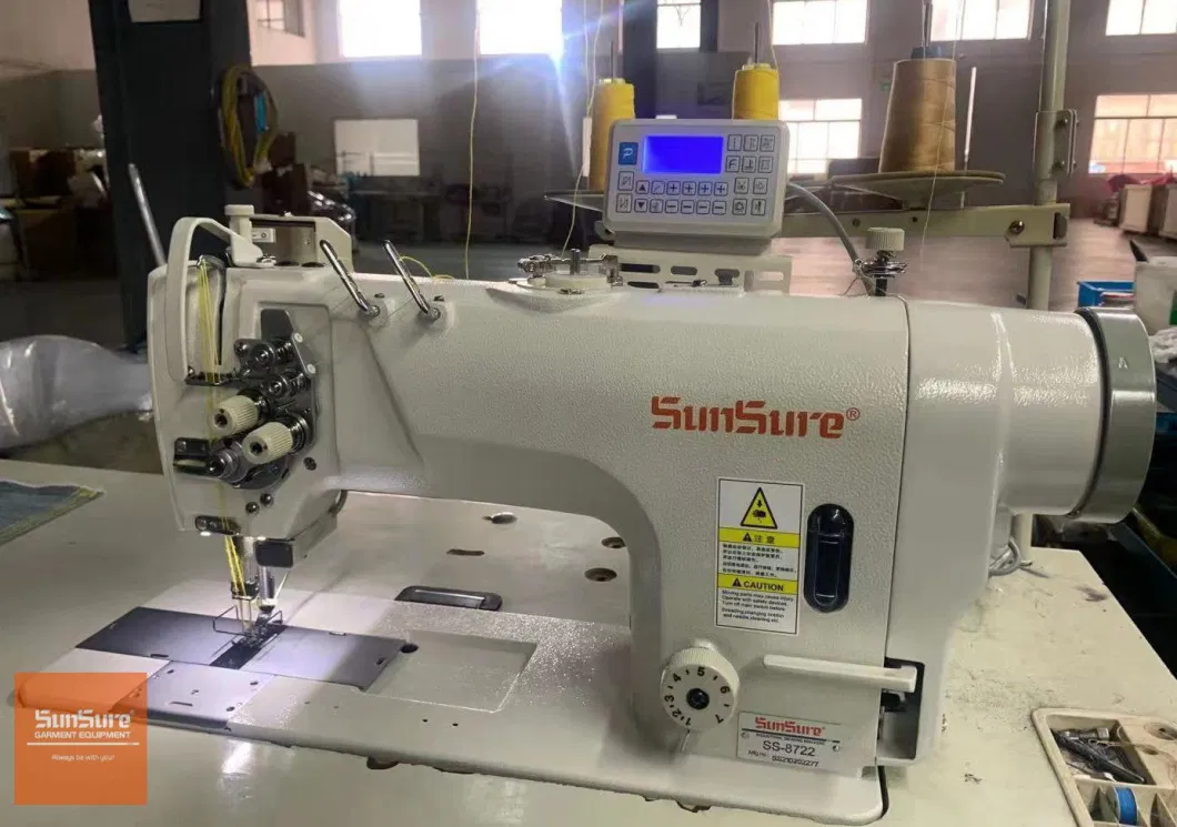 High Speed Direct Drive Double Needle Sewing Machine with Auto Trimmer (Micro Oil) Ss-8422