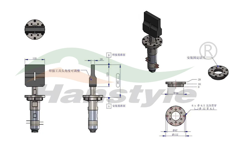 High Amplitude Low Impedance 20kHz Ultrasonic Plastic Welding Device for Automation Lines