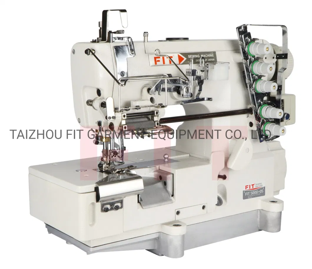 Direct Drive Interlock 3needles Sewing Machine with Elastic Device Fit 500d-05CB