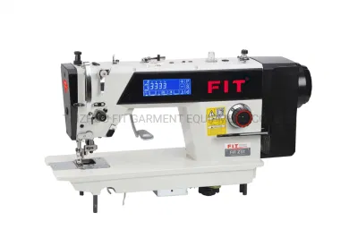 Panel táctil Lockstitch totalmente automática máquina de coser con cortador