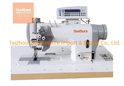  Máquina de costura de aguja doble de accionamiento directo de alta velocidad con Auto Recortador