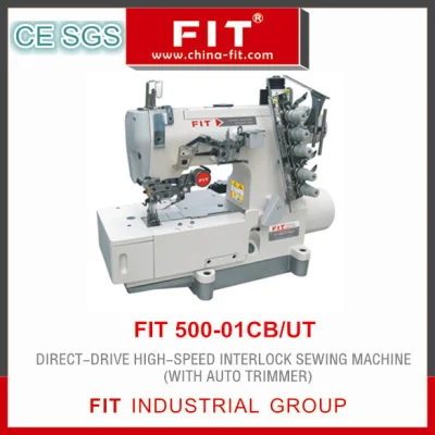 Colocar 500-01CB/Ut de alta velocidad de transmisión directa de la máquina de coser de bloqueo con el recortador de Auto