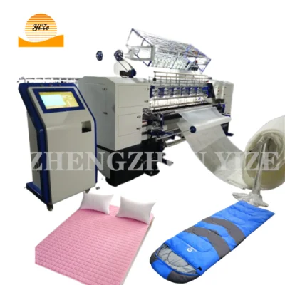 Computadora máquina de costura Multineedle Quilt Blanket Embalaje colchón rodante borde Máquina de acolchado de aguja múltiple larga