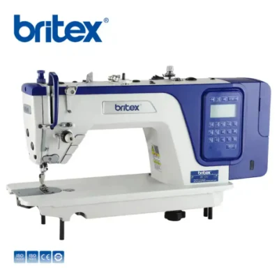 Mejor Venta Britex Br-S10-D6 Stepmotor máquina de costura industrial automática con cierre de puntada Cosido de patrón