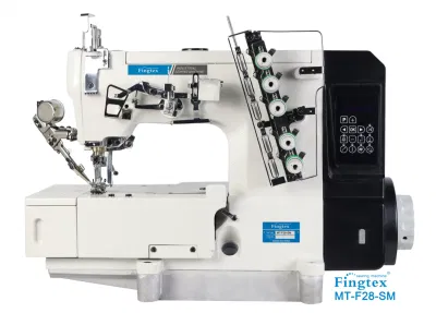 Máquina de costura de bloqueo automático Fingex con motor de pasos