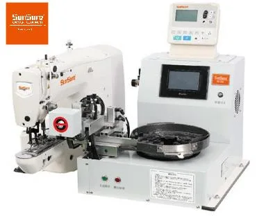 Computer Controlled Button Sewing Machine with High Speed and Automatic Button Feeding Device Ss-1903A+988