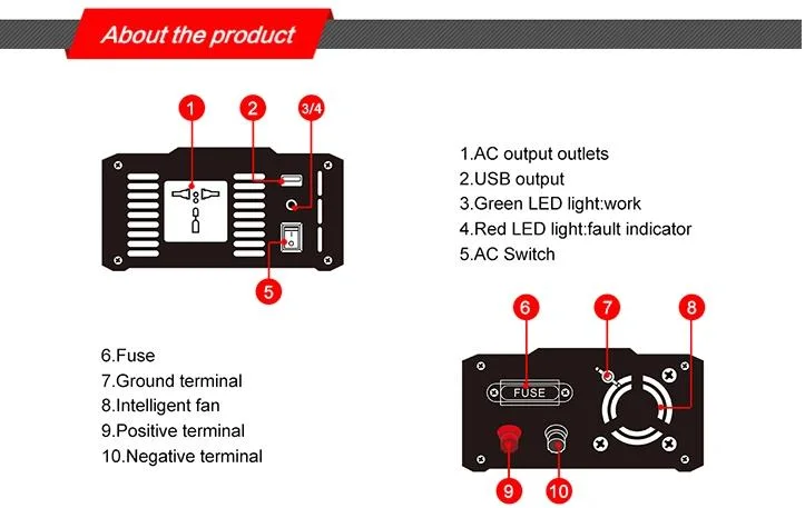 600W Car Inverter for Electronic Super Market