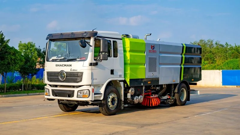 Right Hand Drive 16m3 Vacuum Dust Suction High Pressure Jetting Sweeper Truck in China