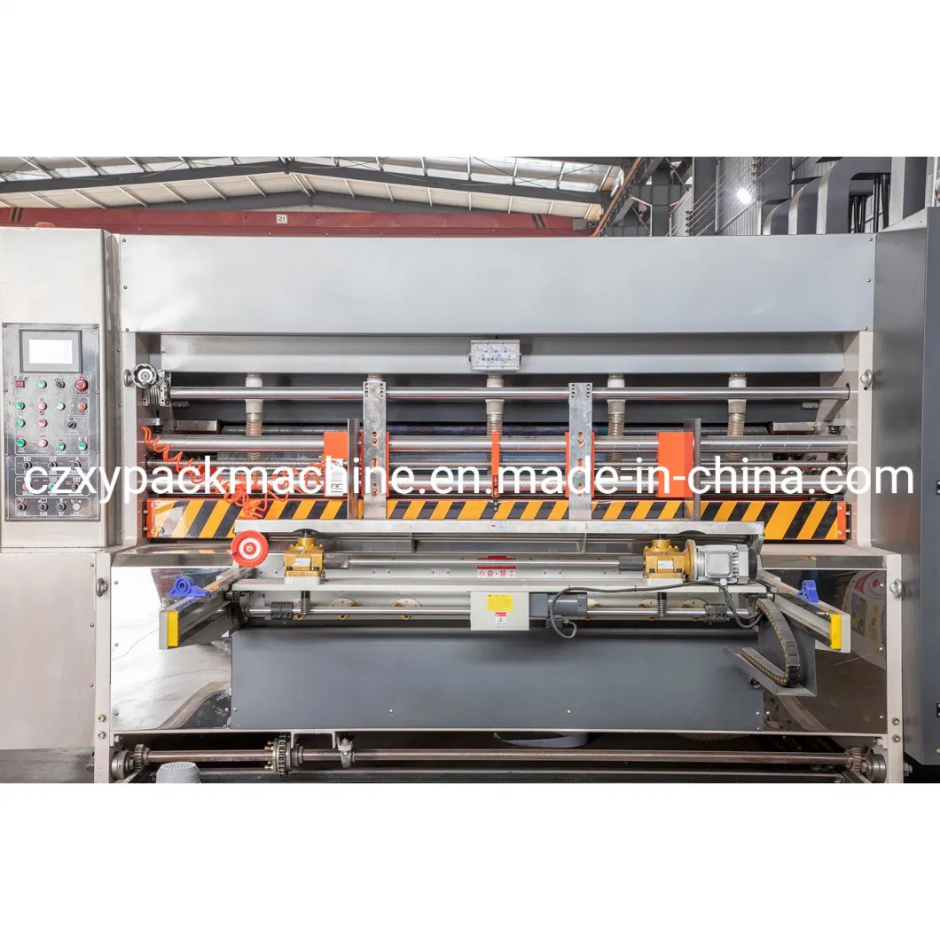 High Quality 3 Colors Printing Slotting Die Cutting Pizza Box Making Machine