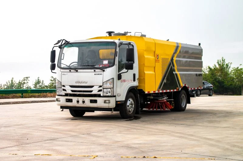 Right Hand Drive 16m3 Vacuum Dust Suction High Pressure Jetting Sweeper Truck in China