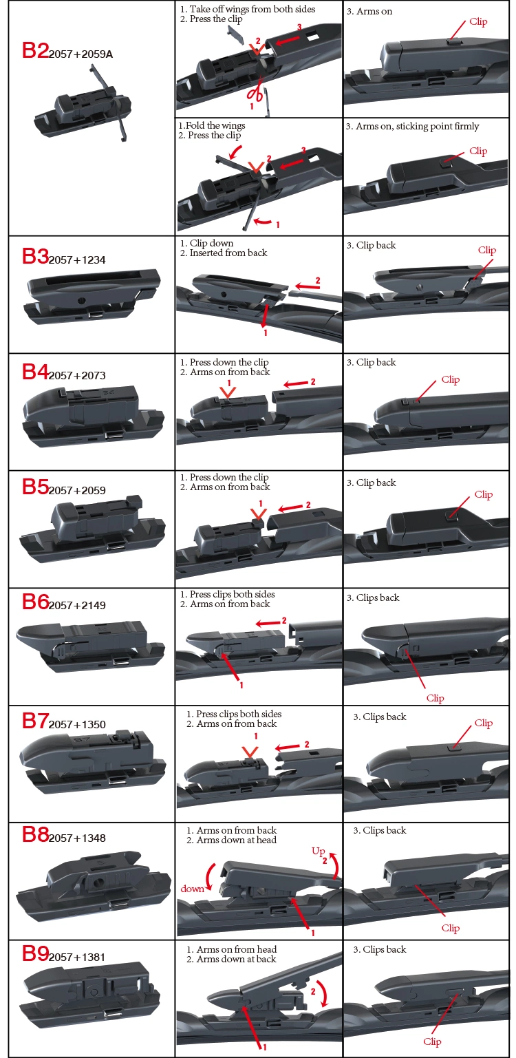 Auto Car Accessories Flat Wiper Blade Windshield Wiper of Audi Special Vehicle