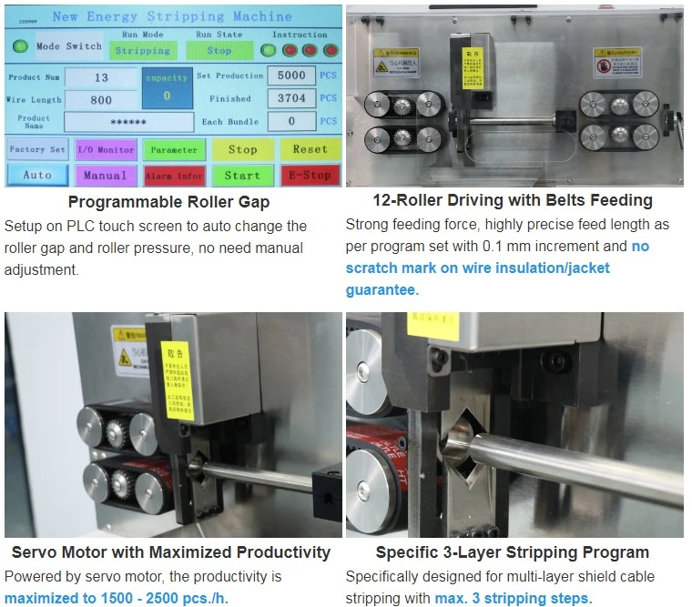 Round Cable Stripper Multi-Conductor Power Cable Cutter and Wire Stripping Machine Sheathed Wire Crimping Device