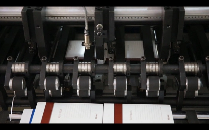 Three Knife Book Trimmer with Automatic Blade Adjustment