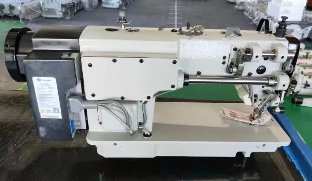 Computer Direct Drive Top and Bottom Feed Leather Sewing Machine with Binder and Side Cutter