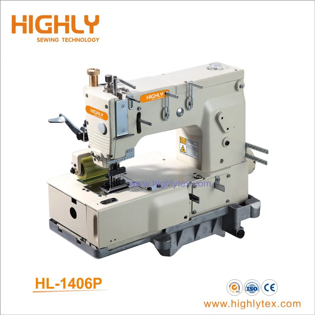 Three Needle Six Thread Heavy Duty Sewing Machine for Lap Seaming