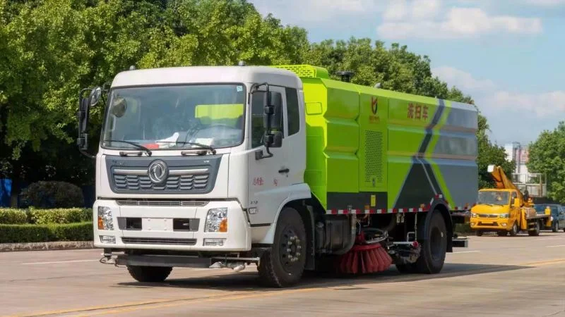 Right Hand Drive 16m3 Vacuum Dust Suction High Pressure Jetting Sweeper Truck in China