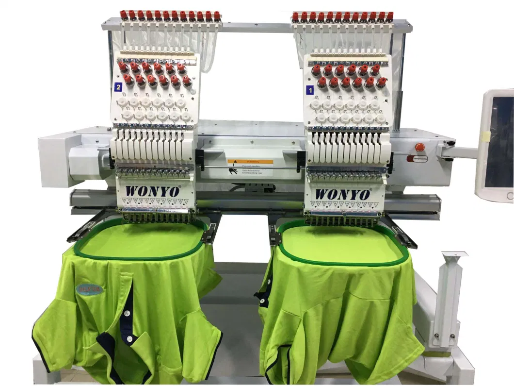 Double 2 Heads 3D Flat Computer Embroidery Machine Price