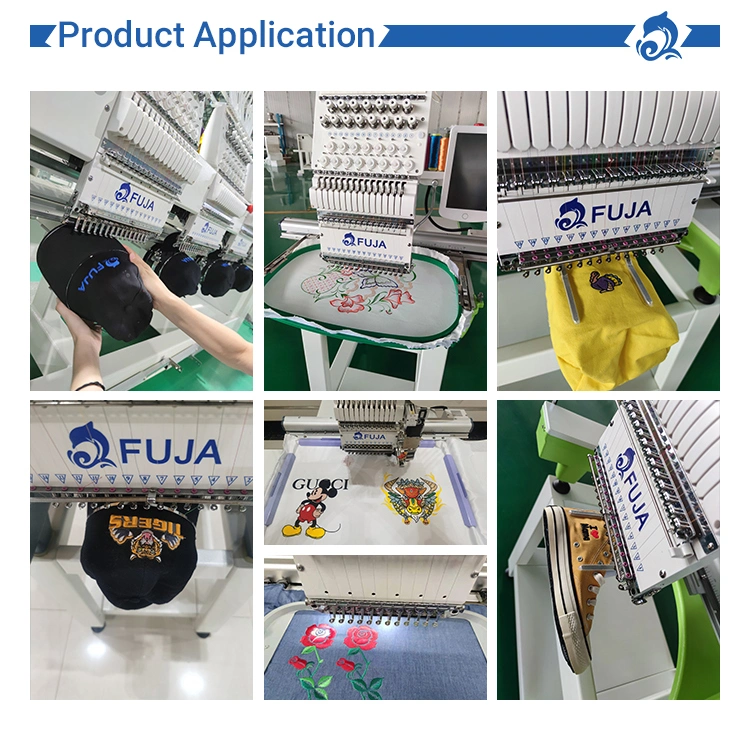 Fuja High Speed 3D Multi Needle Hat Embroidery Sewing Machine Computerized