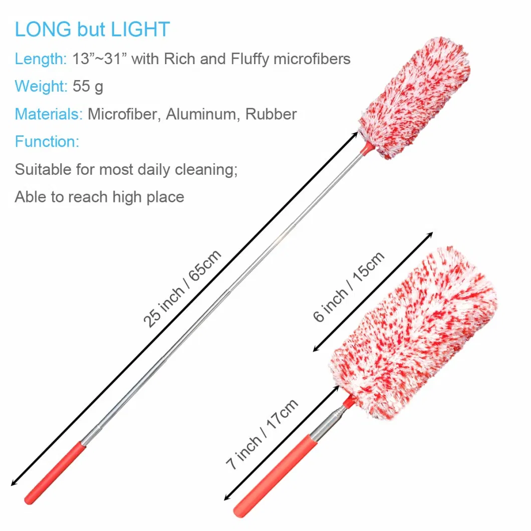 Washable Cleaning Tool Extendable Office Computer Air Condition Microfiber Hand Duster