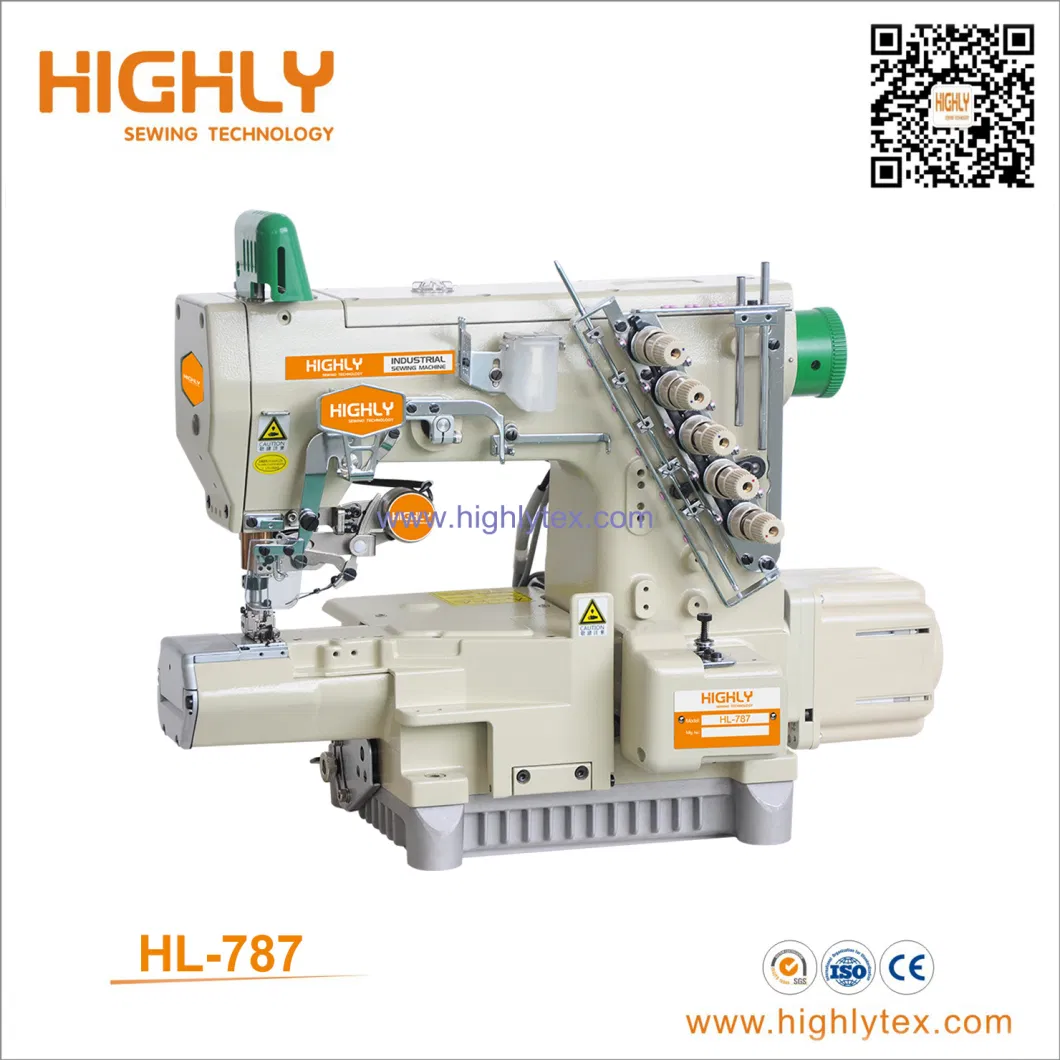 High Speed Cylinder Bed Interlock Sewing Machine with Side Cutter