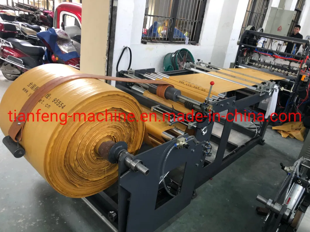 Automatic Woven Bag Cutting and Sewing Machine with PE Film Insert Device