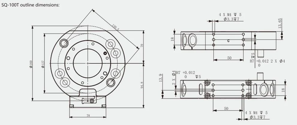 Hq-100 Stainless Steel Automatic Tool Mechanical Hand Quick Change Device with Surface and Piston Hardening