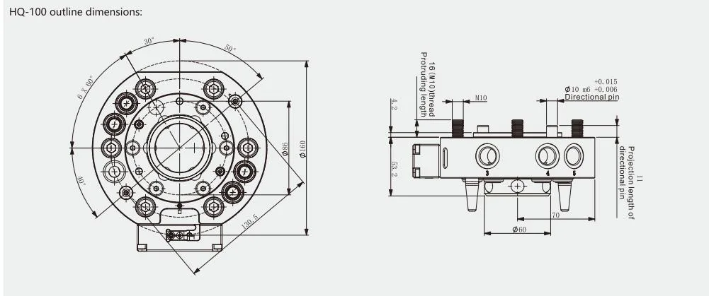 Hq-100 Stainless Steel Automatic Tool Mechanical Hand Quick Change Device with Surface and Piston Hardening