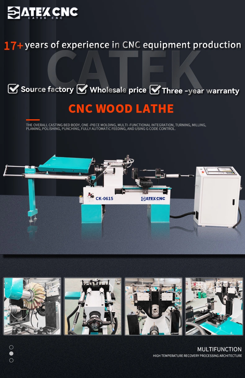 Hot Sale Multi Function Single Axis Double Blades CNC Wood Turning Wwod Lathe Machine for Wooden Bowls Working