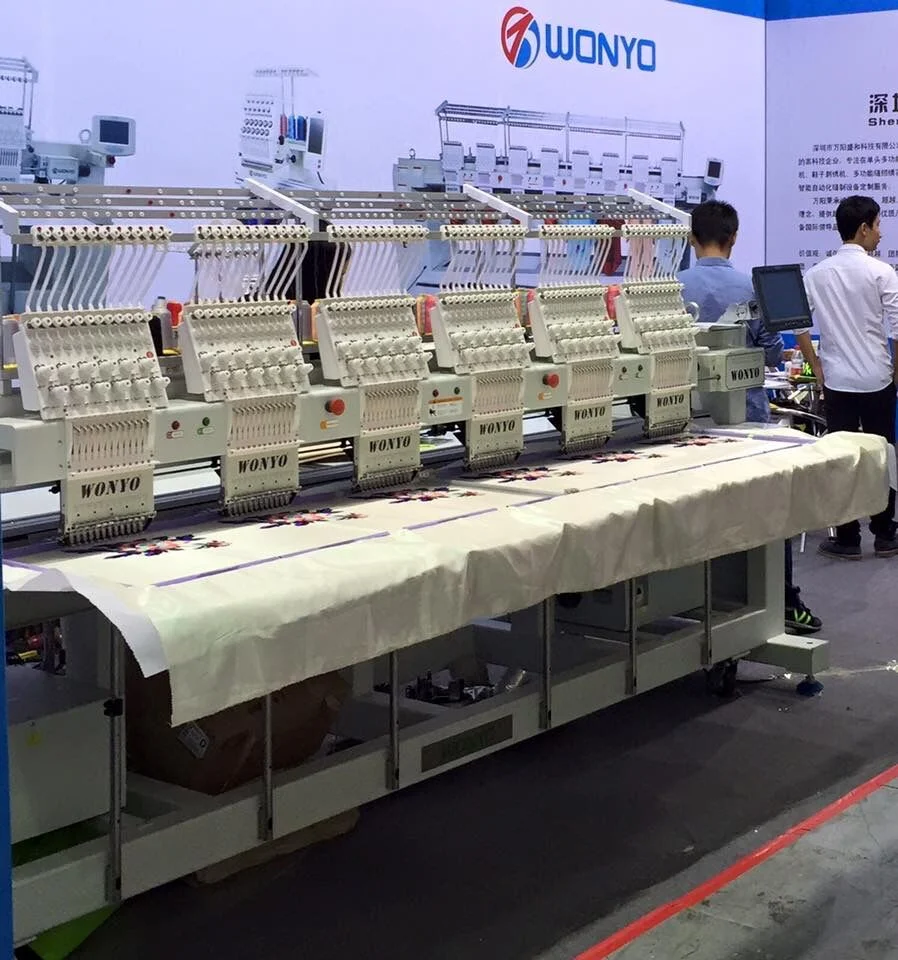 Wonyo 6 Head Embroidery Machine 12 Colors Dahao System