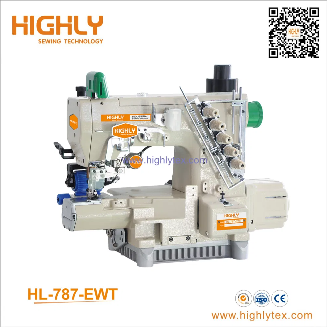 High Speed Cylinder Bed Interlock Sewing Machine with Side Cutter