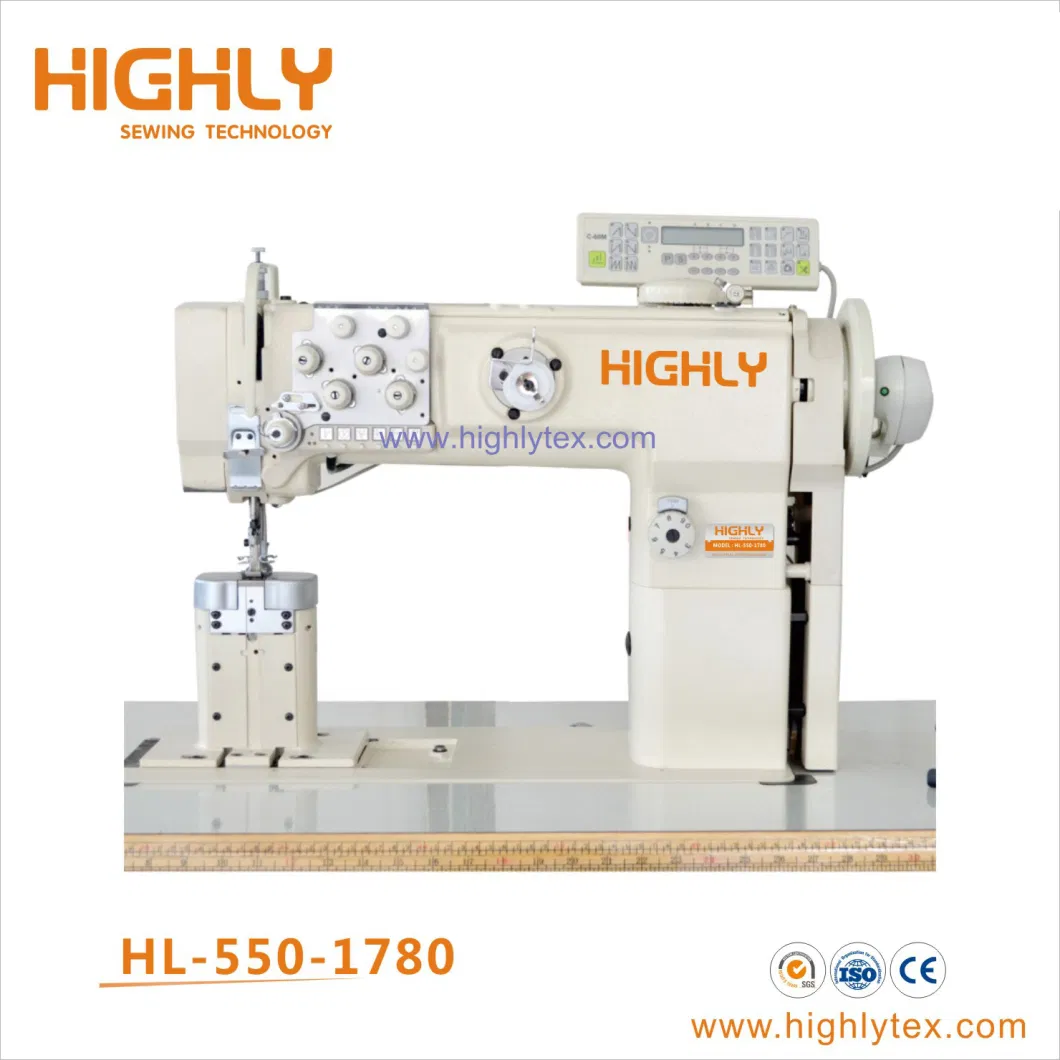 Hl-550-1780 Computer Post Bed Double Needle Rotary Needle Bar Compound Sewing Machine
